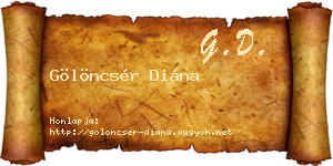 Gölöncsér Diána névjegykártya